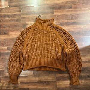 Cozy Burnt Orange Knit Sweater